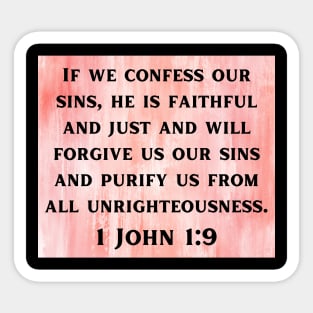 Bible Verse 1 John 1:9 Sticker